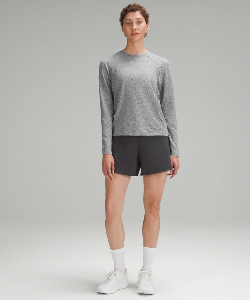 Lululemon License to Train Classic-Fit Long-Sleeve Shirt Heathered Black Online Outlet Sale