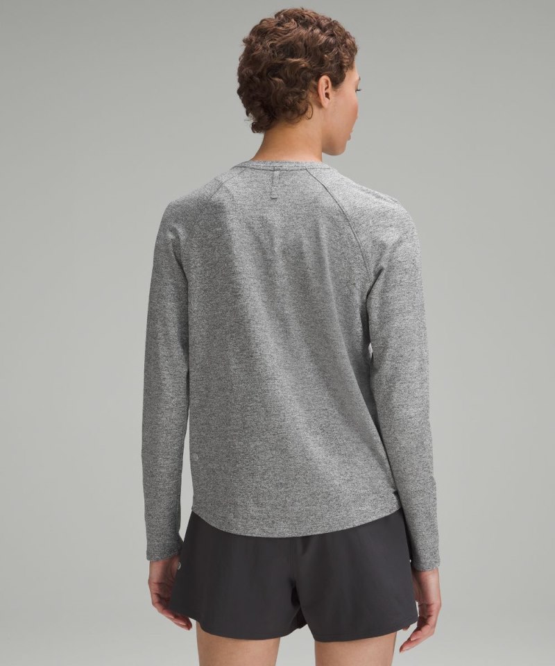 Lululemon License to Train Classic-Fit Long-Sleeve Shirt Heathered Black Online Outlet Sale