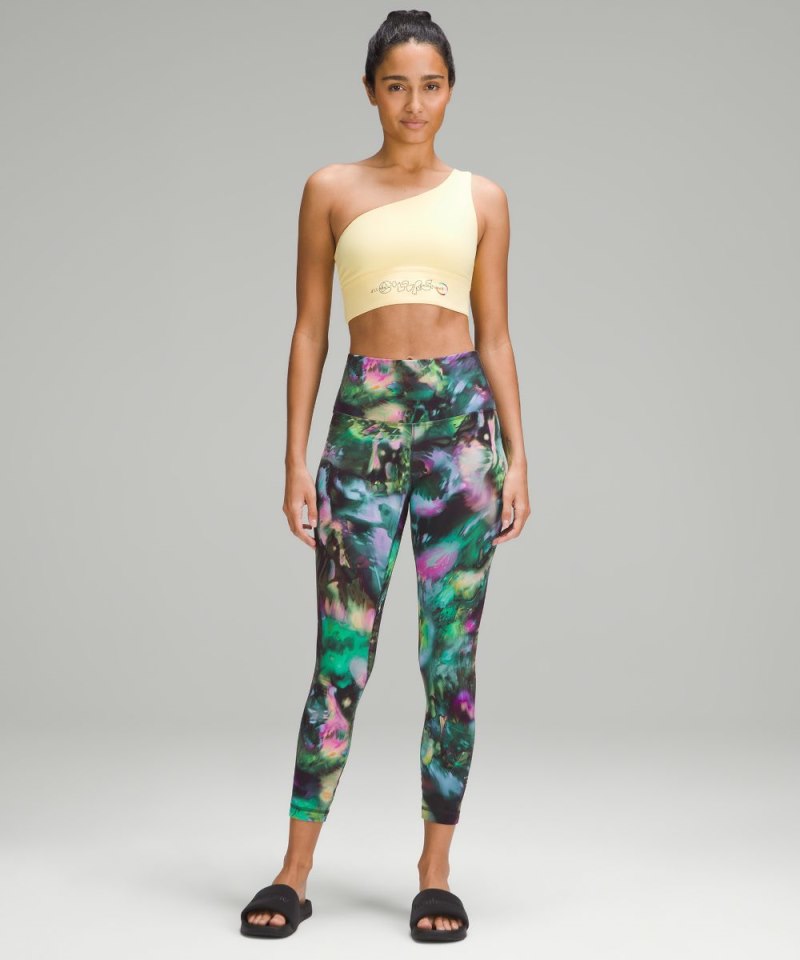 Lululemon lululemon Align™ Asymmetrical Bra Light Support, A / B Cup *Pride Swirl Yellow Online Outlet Sale