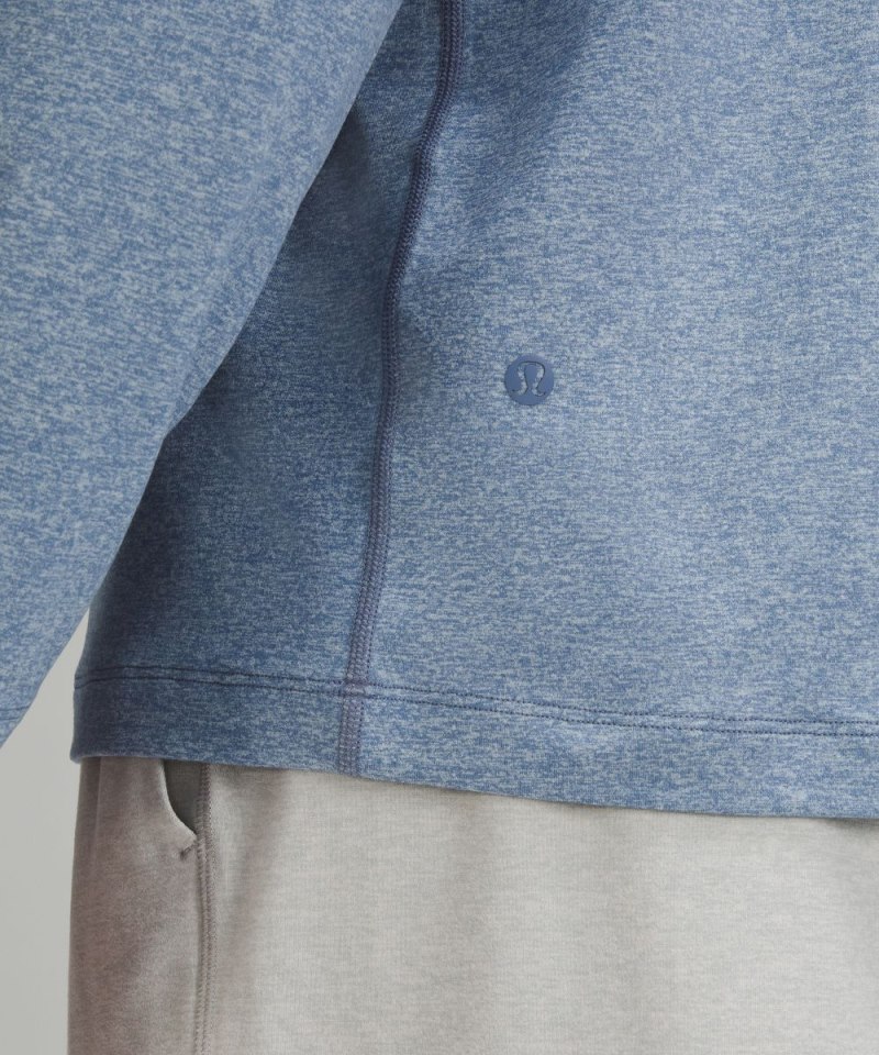 Lululemon Soft Jersey Half Zip Heathered Oasis Blue / Heathered Chambray Online Outlet Sale