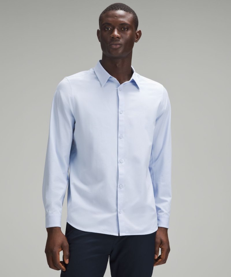 Lululemon New Venture Classic-Fit Long-Sleeve Shirt Blue Linen Online Outlet Sale