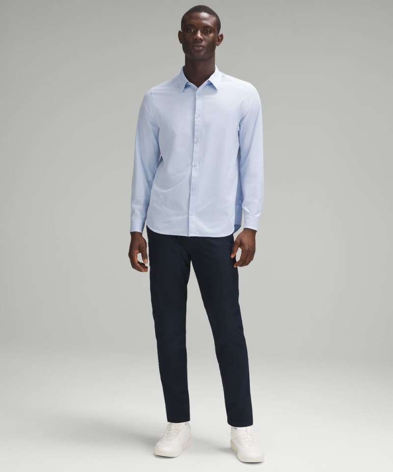 Lululemon New Venture Classic-Fit Long-Sleeve Shirt Blue Linen Online Outlet Sale