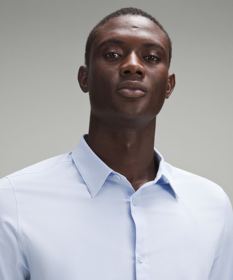 Lululemon New Venture Classic-Fit Long-Sleeve Shirt Blue Linen Online Outlet Sale