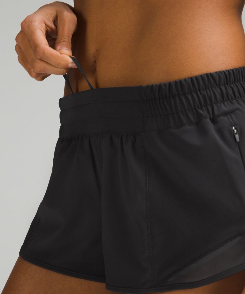 Lululemon Hotty Hot Low-Rise Lined Short 2.5" Black Online Outlet Sale