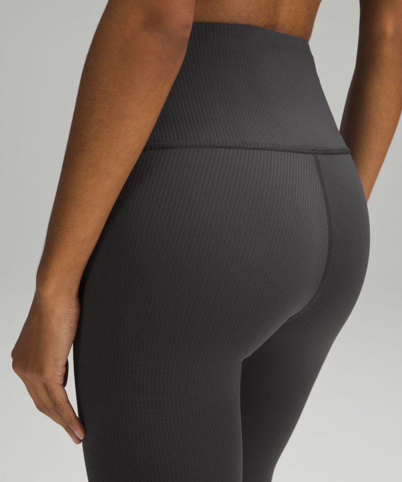 Lululemon Wunder Train High-Rise Ribbed Tight 28" Graphite Grey Online Outlet Sale