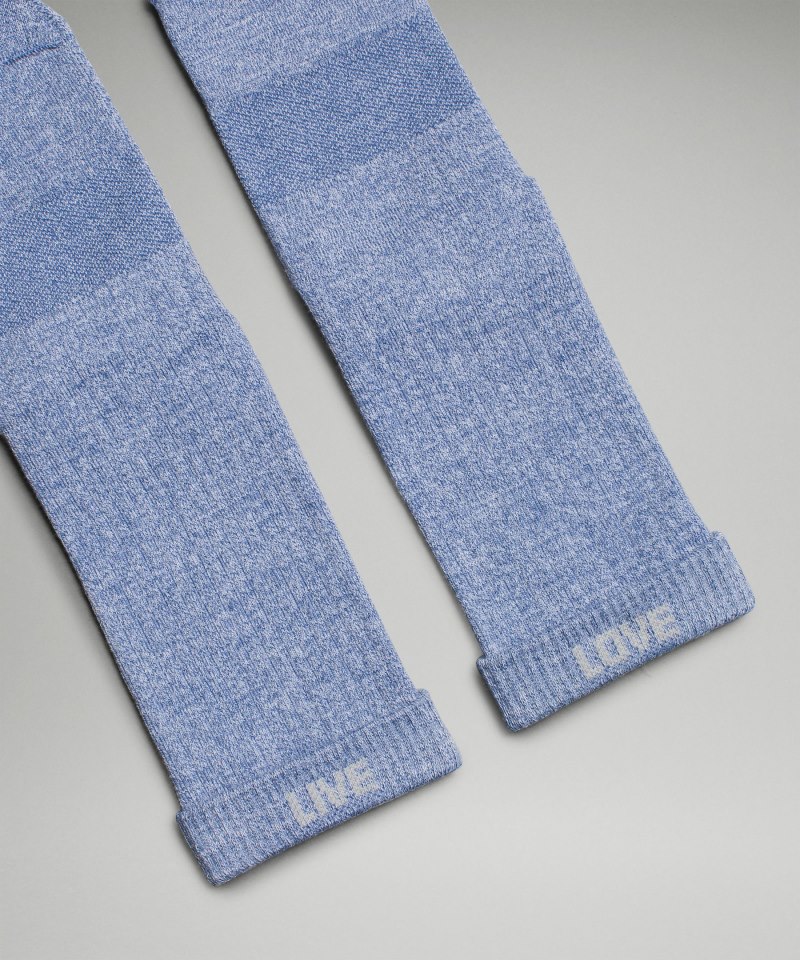 Lululemon Men's Daily Stride Ribbed Comfort Crew Socks Heathered Oasis Blue Online Outlet Sale