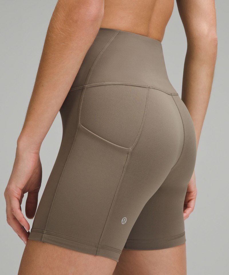 Lululemon Wunder Train High-Rise Short with Pockets 6" Nomad Online Outlet Sale
