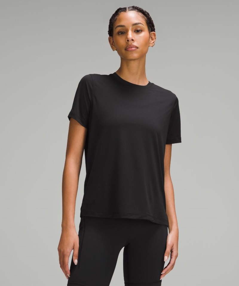 Lululemon Ultralight Hip-Length T-Shirt Black Online Outlet Sale