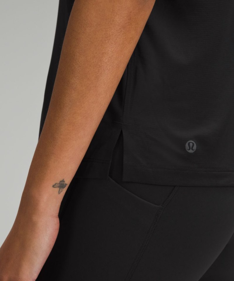 Lululemon Ultralight Hip-Length T-Shirt Black Online Outlet Sale