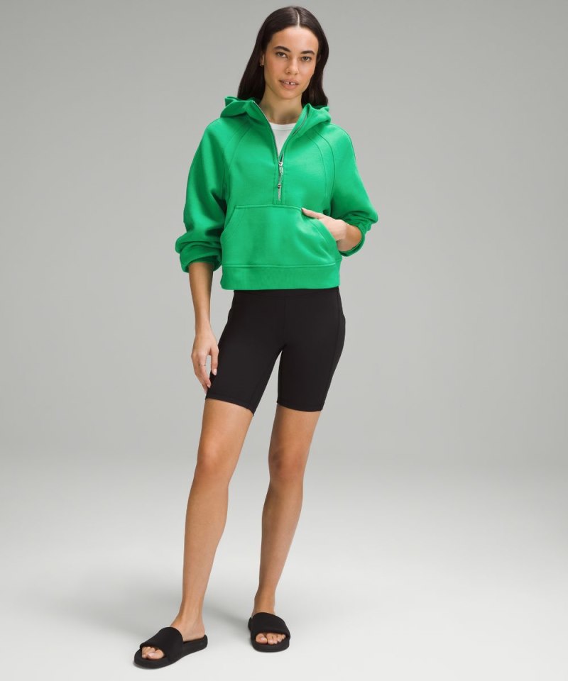 Lululemon Scuba Oversized Half-Zip Hoodie Green Punch Online Outlet Sale