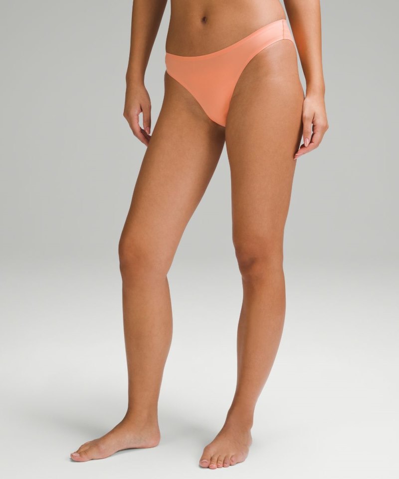 Lululemon Wundermost Ultra-Soft Nulu Mid-Rise Bikini Underwear Coral Kiss Online Outlet Sale