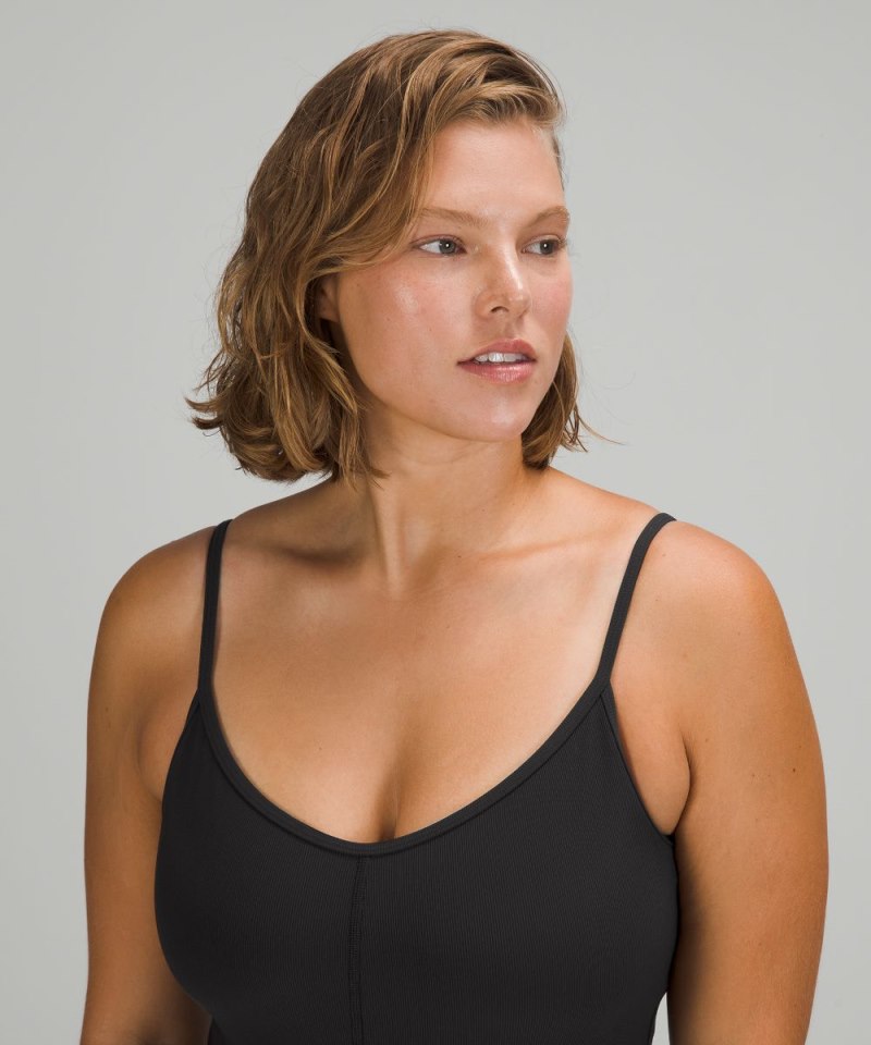 Lululemon Ribbed Contoured Unitard 6" Black Online Outlet Sale