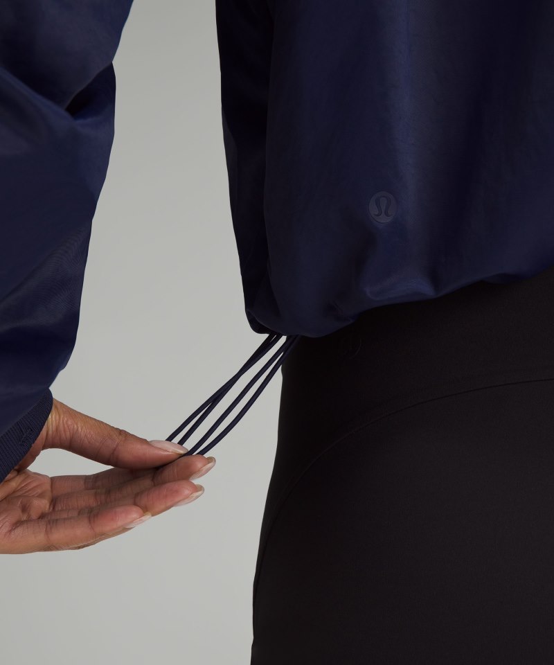 Lululemon Insulated Ruched Bomber Jacket Night Sea Online Outlet Sale