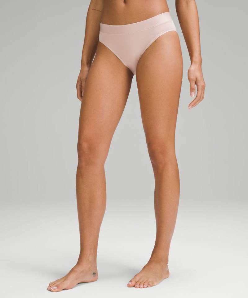 Lululemon UnderEase Mid-Rise Bikini Underwear *5 Pack Black / Twilight Rose / Misty Shell / Pale Linen / Contour Online Outlet Sale