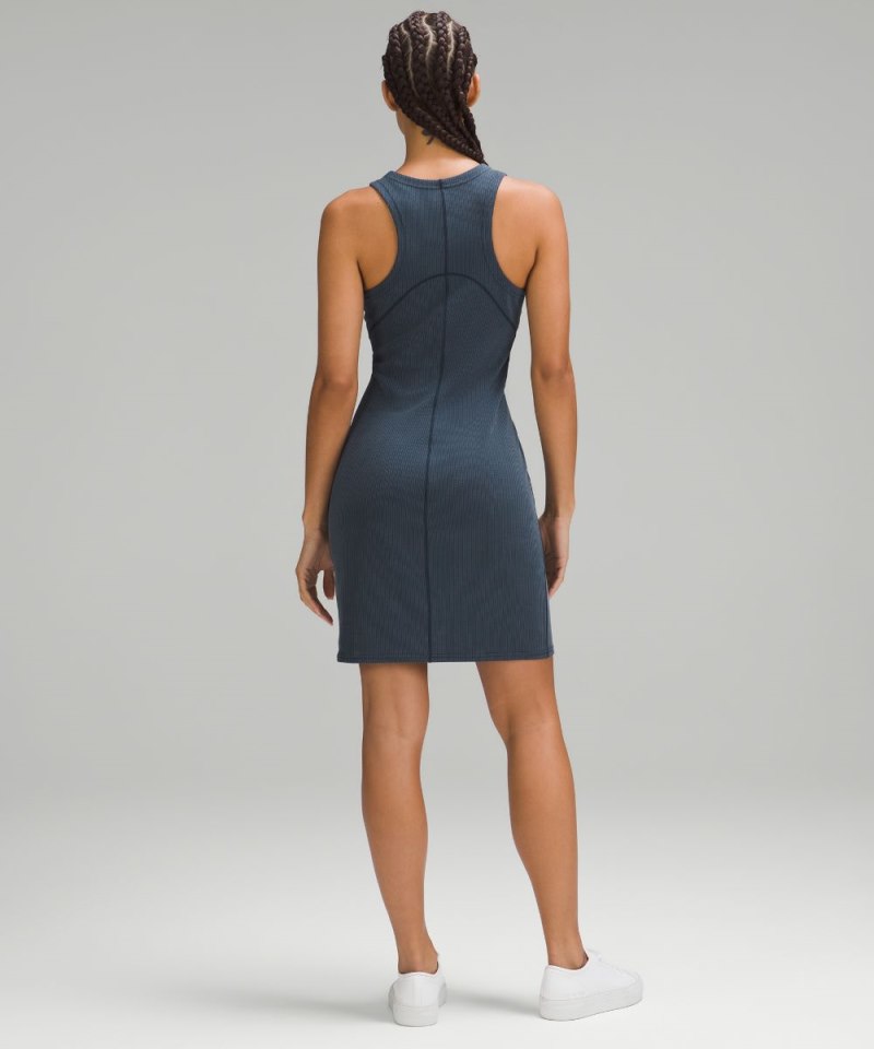 Lululemon Ribbed Softstreme Slim-Fit Tank Dress True Navy Online Outlet Sale