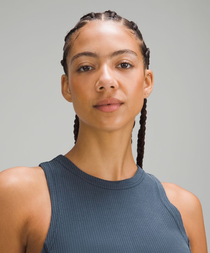 Lululemon Ribbed Softstreme Slim-Fit Tank Dress True Navy Online Outlet Sale