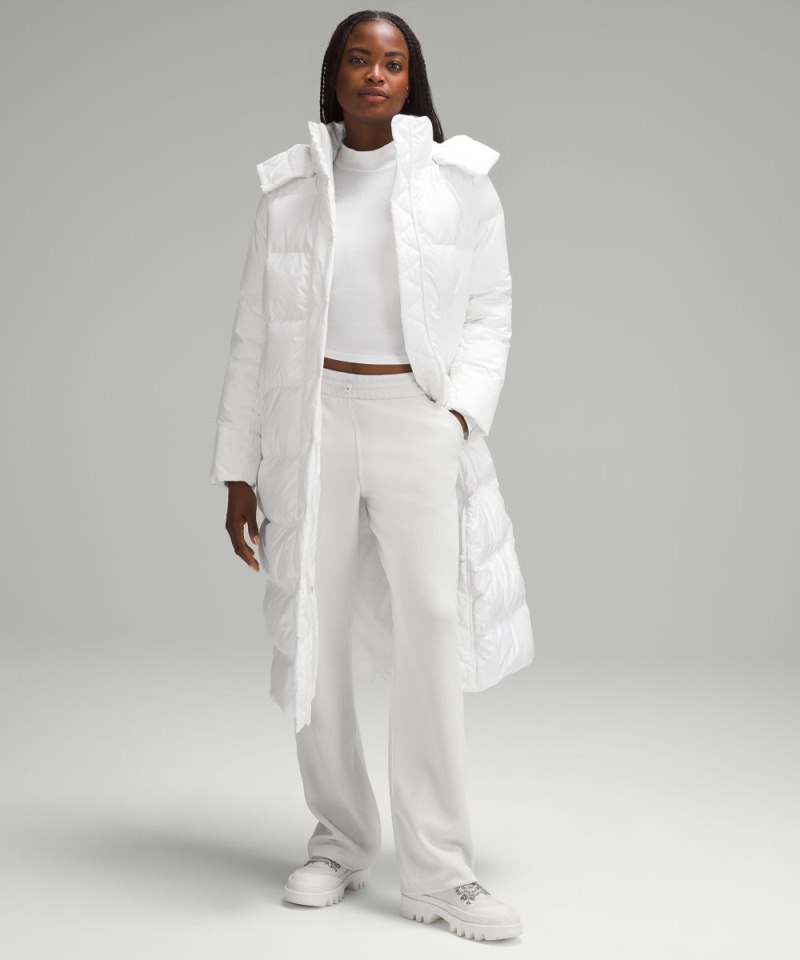 Lululemon Wunder Puff Long Jacket White Online Outlet Sale