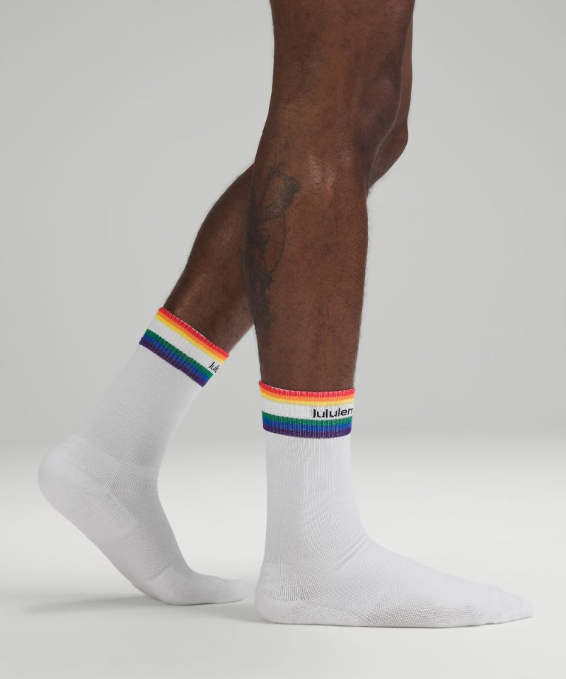 Lululemon Men's Daily Stride Comfort Crew Sock White Online Outlet Sale