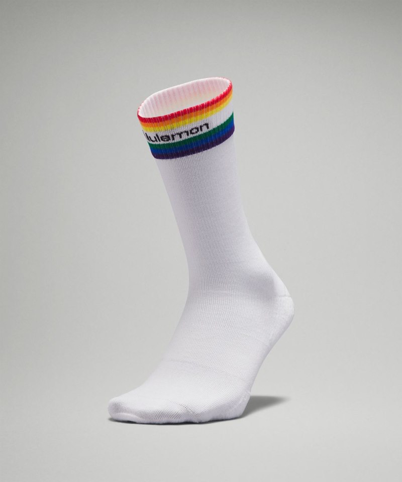 Lululemon Men's Daily Stride Comfort Crew Sock White Online Outlet Sale