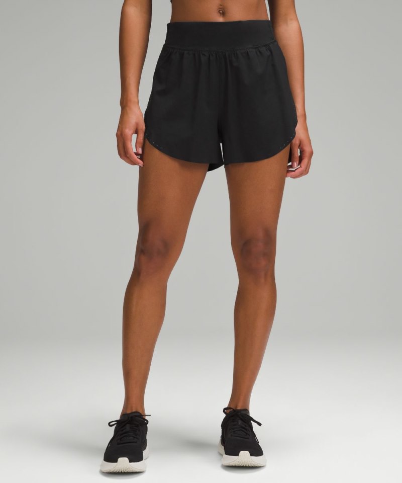 Lululemon Fast and Free Reflective High-Rise Classic-Fit Short 3" Black Online Outlet Sale