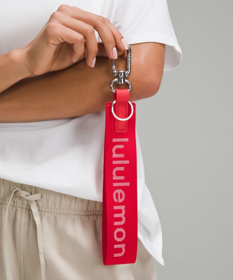 Lululemon Never Lost Keychain Lulu Red / White Online Outlet Sale