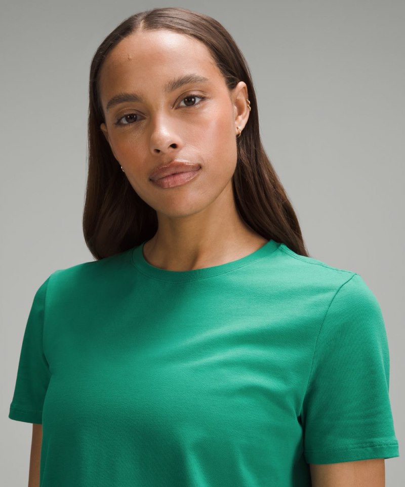 Lululemon Love Curved-Hem Crewneck T-Shirt Cascadia Green Online Outlet Sale