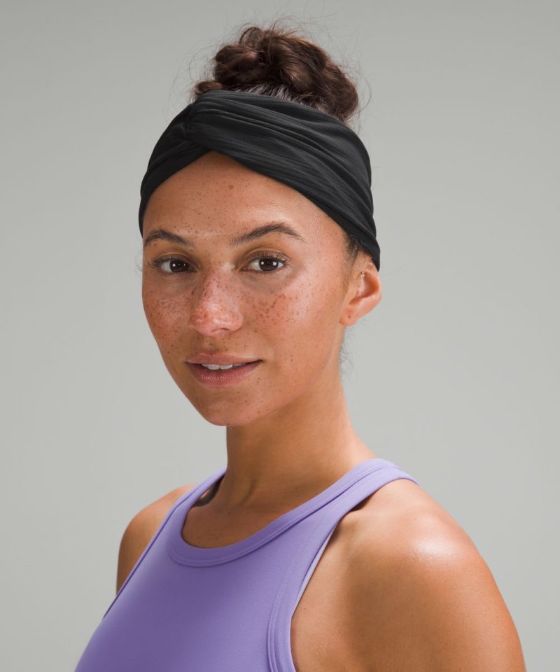 Lululemon Women's Ribbed Nulu Twist-Front Headband Black Online Outlet Sale