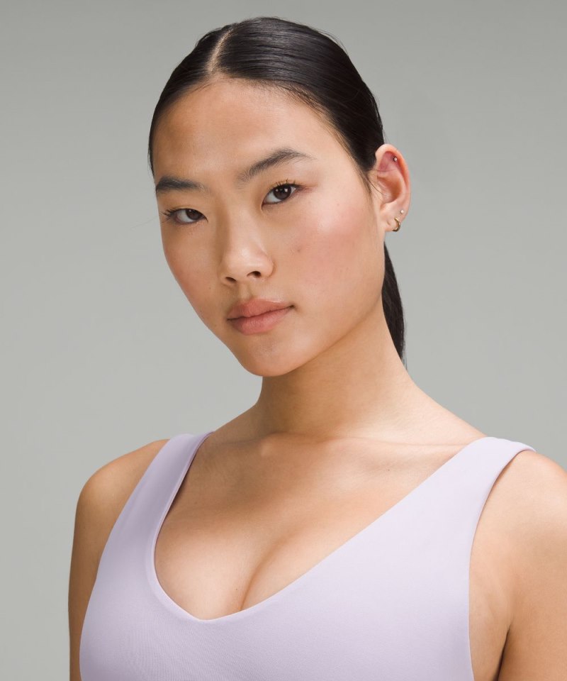 Lululemon lululemon Align™ V-Neck Bra *Light Support, A / B Cup Lilac Ether Online Outlet Sale