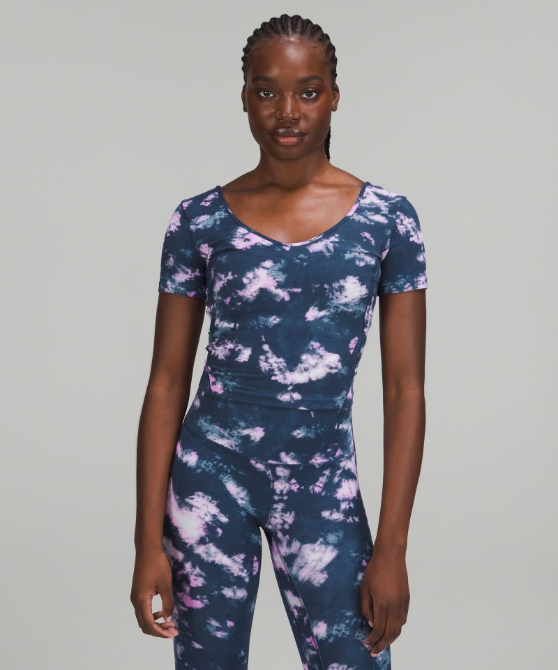 Lululemon lululemon Align™ T-Shirt Circulate Tie Dye Mineral Blue Multi Online Outlet Sale