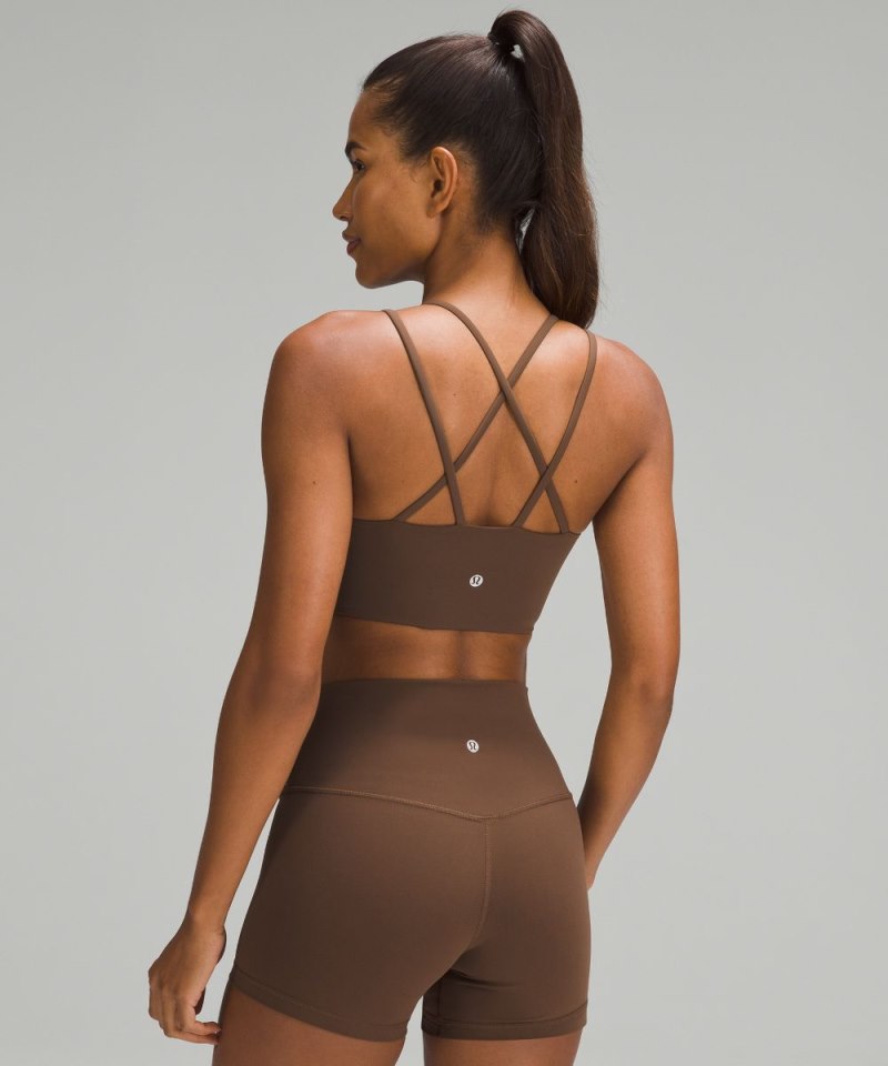 Lululemon Like a Cloud Longline Bra *Light Support, B / C Cup Java (not available) Online Outlet Sale