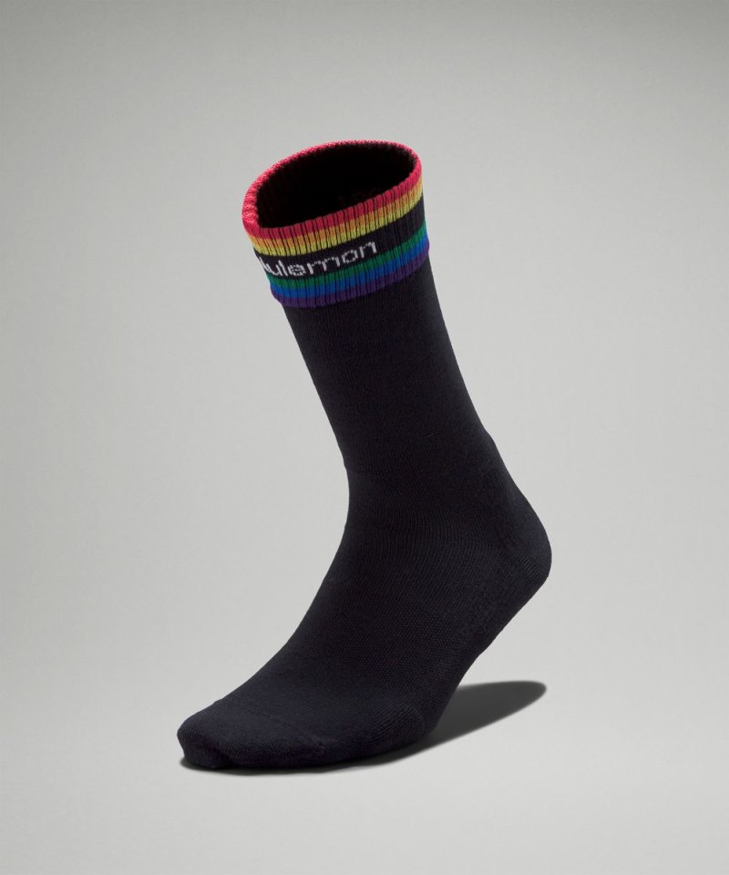 Lululemon Men's Daily Stride Comfort Crew Sock Black Online Outlet Sale