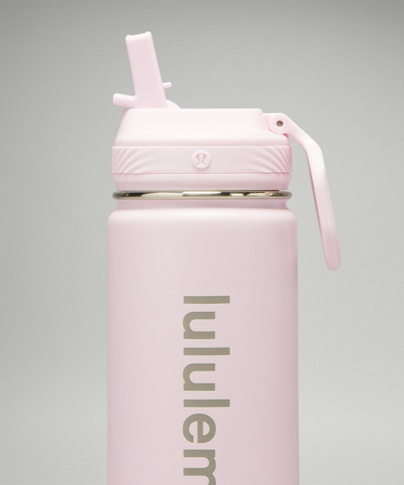 Lululemon Back to Life Sport Bottle 18oz *Straw Lid Pink Glow Online Outlet Sale