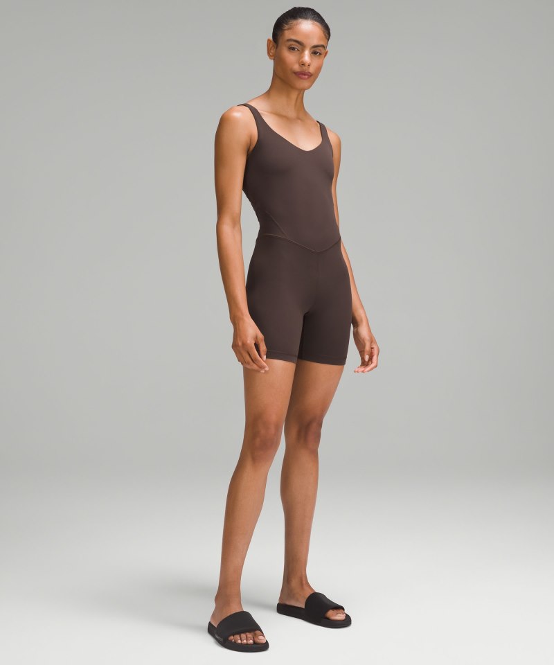 Lululemon lululemon Align™ Bodysuit 6" Espresso Online Outlet Sale