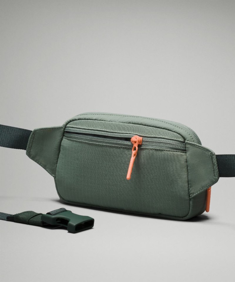 Lululemon Everywhere Belt Bag Mini *Ripstop Grey Eucalyptus / Legacy Green / Coral Kiss Online Outlet Sale