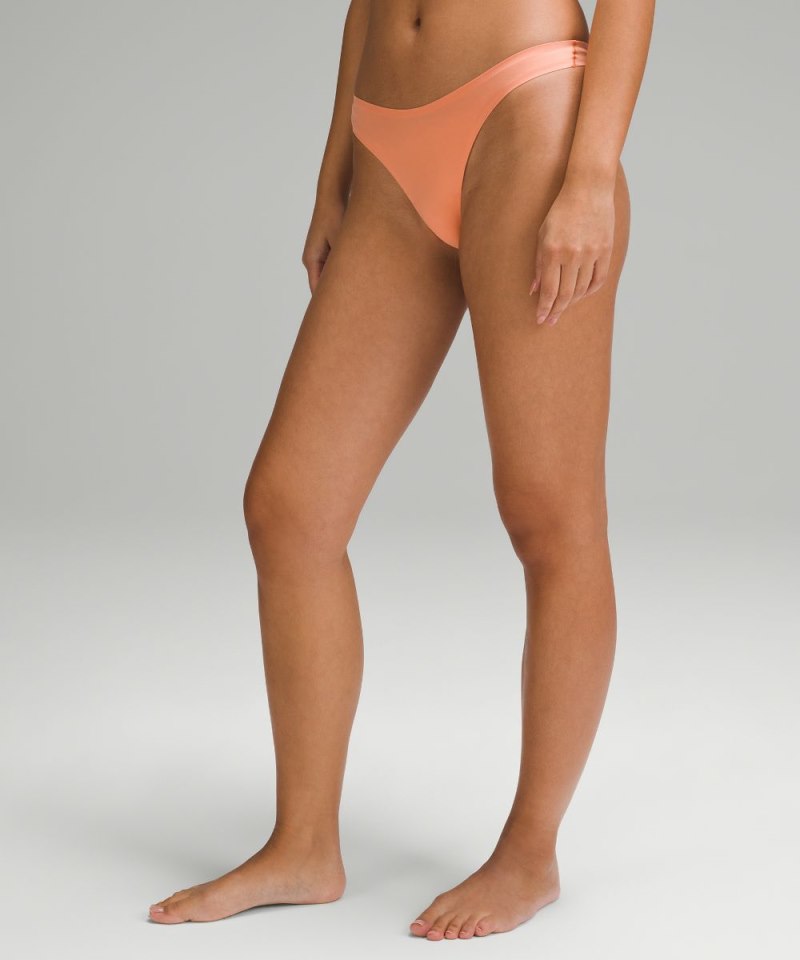 Lululemon Wundermost Ultra-Soft Nulu Dipped-Waist Thong Underwear Coral Kiss Online Outlet Sale