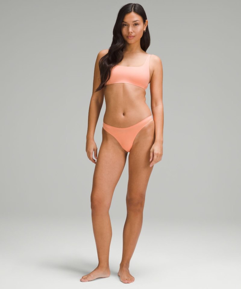 Lululemon Wundermost Ultra-Soft Nulu Dipped-Waist Thong Underwear Coral Kiss Online Outlet Sale