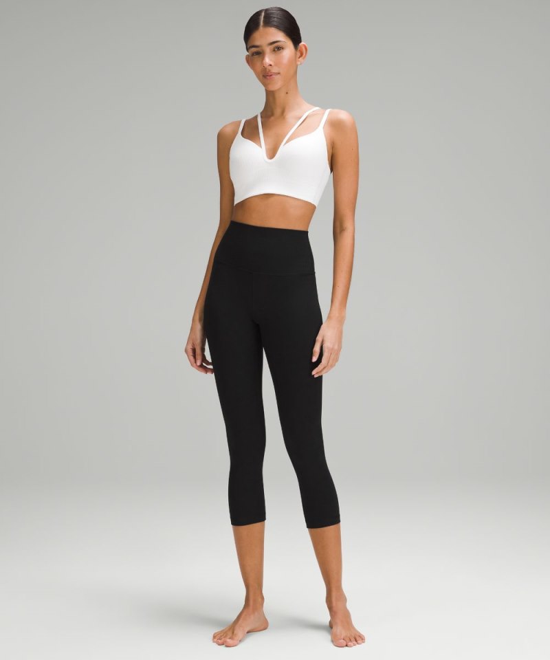 Lululemon lululemon Align™ High-Rise Ribbed Crop 23" Black Online Outlet Sale