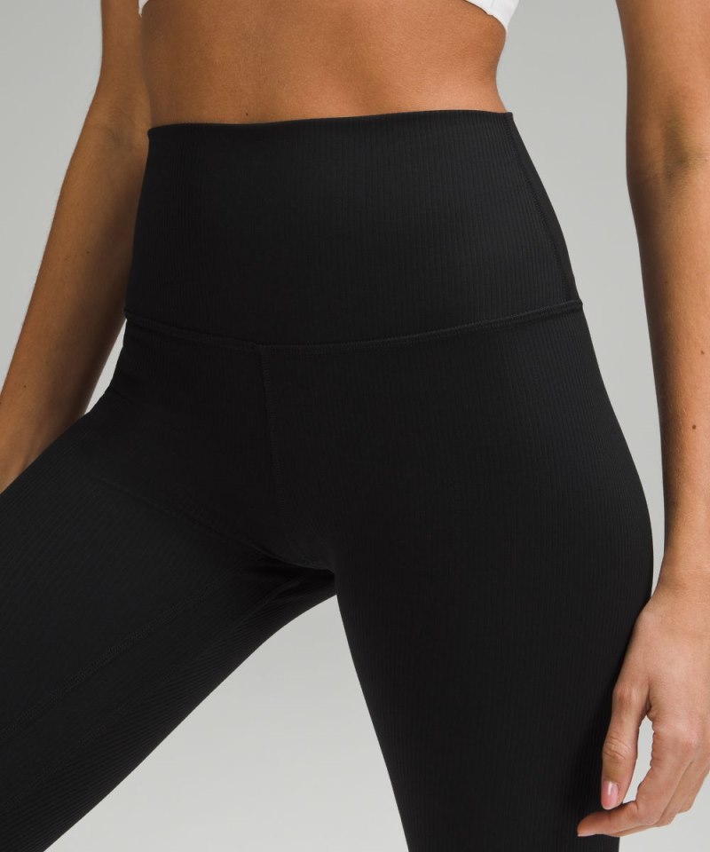 Lululemon lululemon Align™ High-Rise Ribbed Crop 23" Black Online Outlet Sale