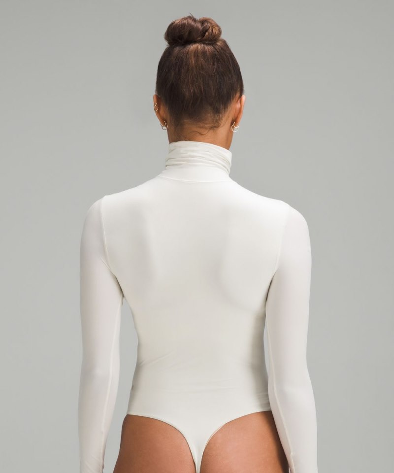 Lululemon Wundermost Ultra-Soft Nulu Turtleneck Bodysuit Bone Online Outlet Sale