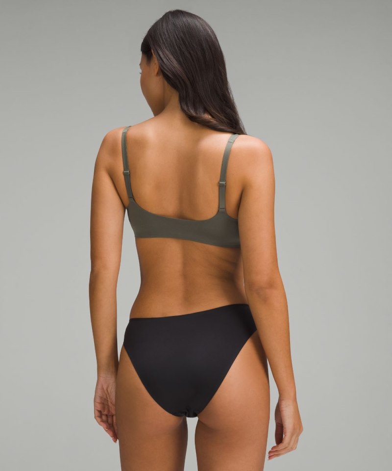 Lululemon Wundermost Ultra-Soft Nulu Scoop-Neck Bralette A–D Cups Army Green Online Outlet Sale