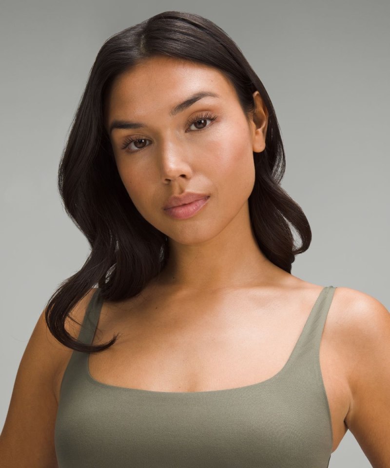 Lululemon Wundermost Ultra-Soft Nulu Scoop-Neck Bralette A–D Cups Army Green Online Outlet Sale