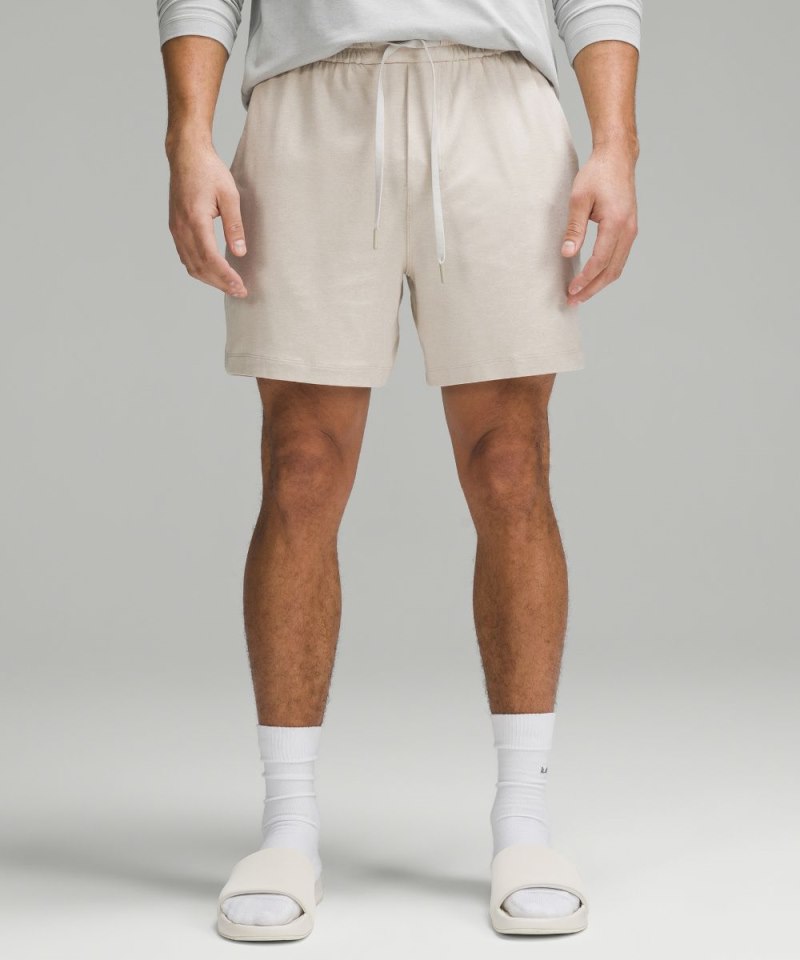 Lululemon Soft Jersey Short 5" Heathered Mojave Tan / Heathered Bone Online Outlet Sale