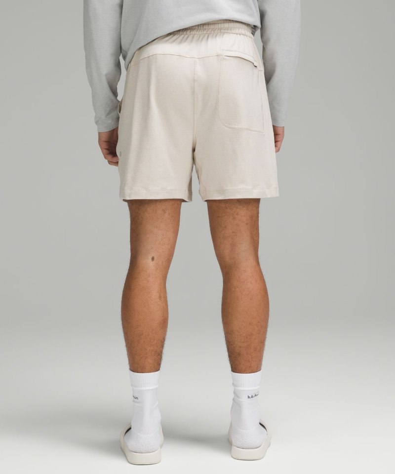 Lululemon Soft Jersey Short 5" Heathered Mojave Tan / Heathered Bone Online Outlet Sale