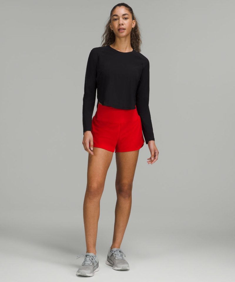 Lululemon Speed Up High-Rise Lined Short 4" Dark Red Online Outlet Sale