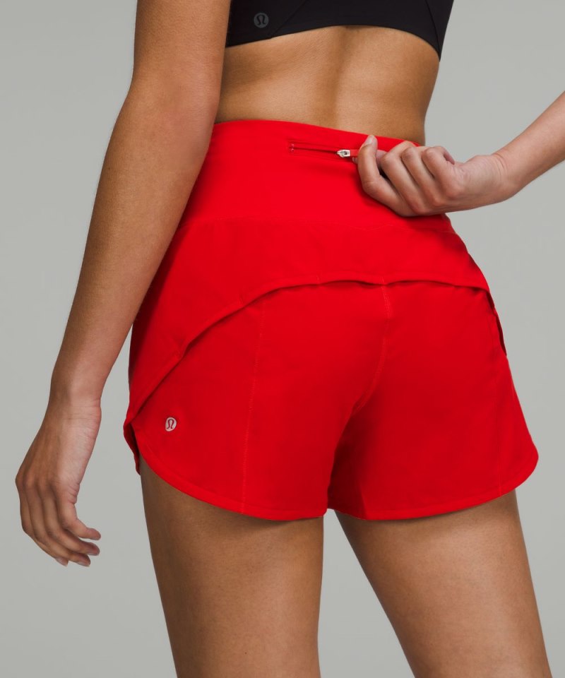 Lululemon Speed Up High-Rise Lined Short 4" Dark Red Online Outlet Sale