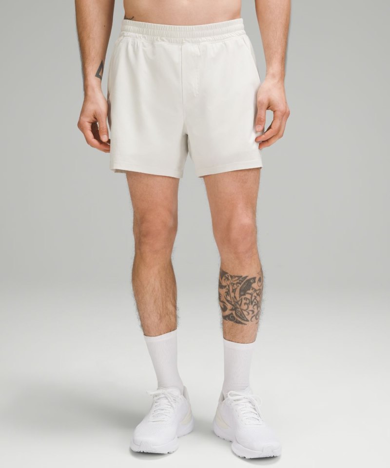 Lululemon Pace Breaker Lined Short 5" Bone Online Outlet Sale