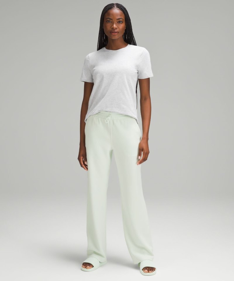 Lululemon Love Curved-Hem Crewneck T-Shirt Heathered Core Ultra Light Grey Online Outlet Sale