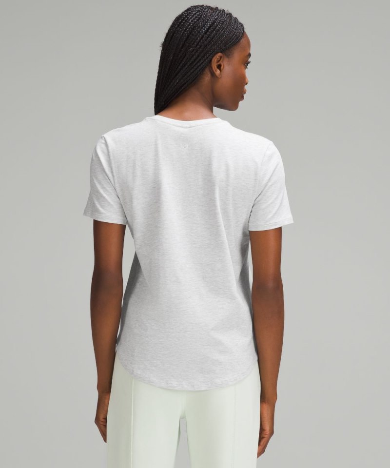 Lululemon Love Curved-Hem Crewneck T-Shirt Heathered Core Ultra Light Grey Online Outlet Sale