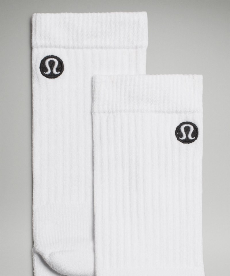 Lululemon Women's Daily Stride Ribbed Comfort Crew Socks *3 Pack White Online Outlet Sale