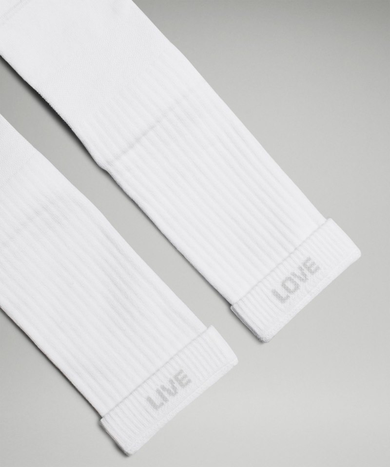 Lululemon Women's Daily Stride Ribbed Comfort Crew Socks *3 Pack White Online Outlet Sale